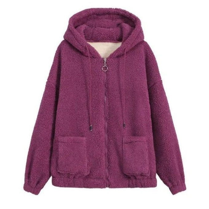 レディース ジャケット パーカー フリース アウター 上着 ロング 長袖 フード フェミニン ストリート もこもこ ふわふわ ふっくら ファスナー ポケット ハイウエスト 前開き ヴィンテージ アメカジ かわいい 大人可愛い シンプル カジュアル おしゃれ マニッシュ スポーティー 無地 秋 冬 アウトドア キャンプ 暖かい 防寒 普段使い 着回し 定番 M L XL 2XL 3XL 4XL 小さいサイズ 大きいサイズ ビッグ ゆったり ゆる 黒 ブラック 紫 ブラウン ベージュ ブルー レッド 赤 青