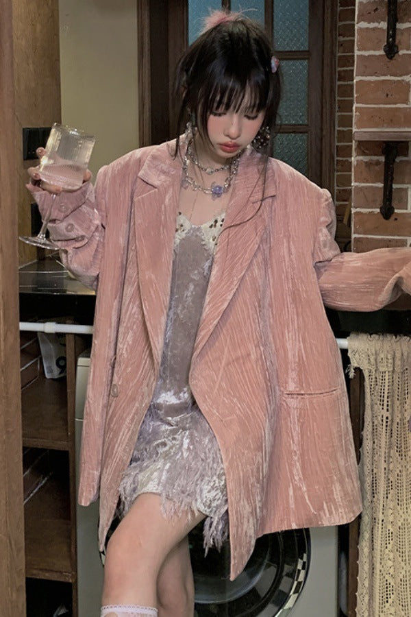 レディース トップス ジャケット アウター 上着 前開き 長袖 かわいい 大人可愛い きれいめ シンプル 上品 おしゃれ かっこいい キュート 無地 春 夏 秋 冬 デート お出かけ 女子会 休日 ショッピング カフェ ランチ コーデ 普段使い 着回し モテ S M L XL 2XL 黒 ピンク　ブレザー 編み込み こなれ感 かっちり ラブリー カレッジ風 学生風 誕生日 ママ ビジネス 通勤 通学 アウトドア イベント リゾート 公園 バカンス ホテル ガーデン 発表会 コンパ お家時間 韓国 普段使い