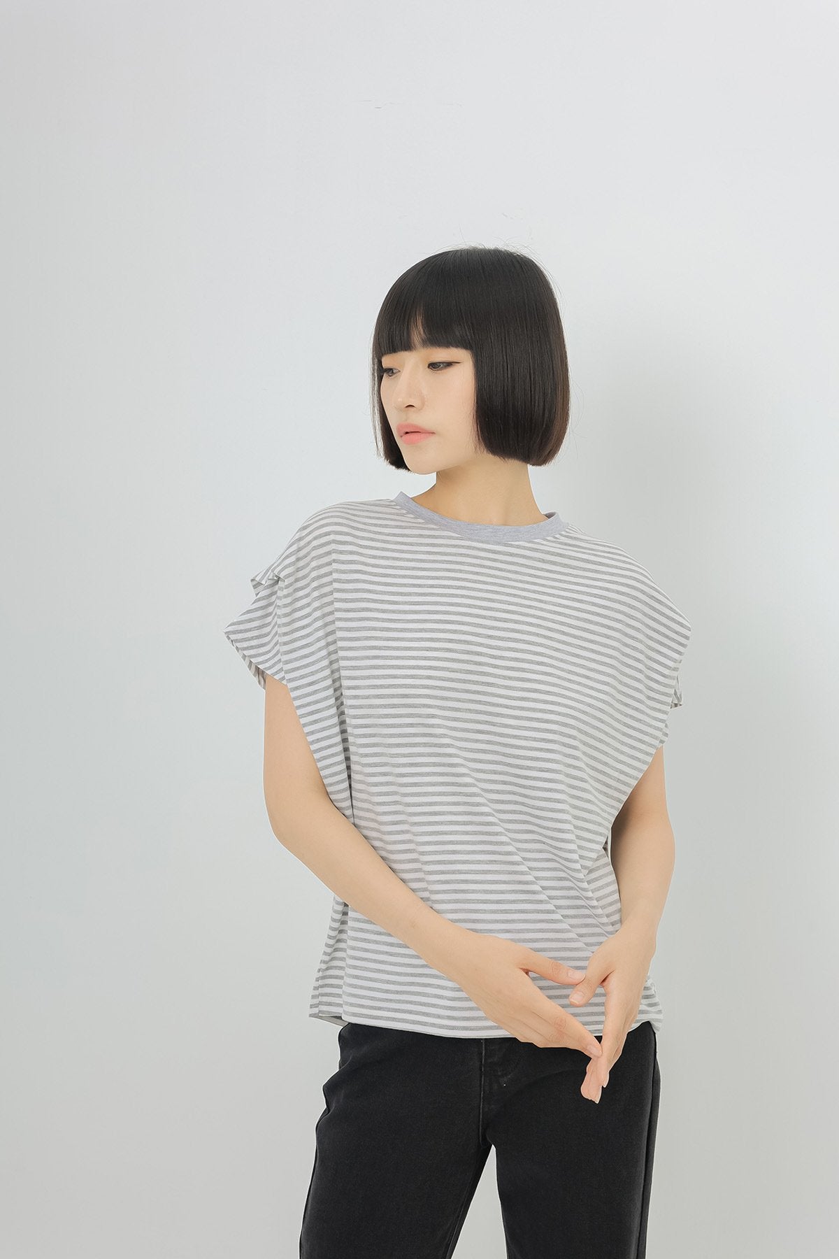 レディース トップス Tシャツ ニット 半袖 ボーダー ストライプ チェック柄 ゆったり コットン 綿 夏 体型カバー 春夏 膝丈 ラウンドネック シャツ