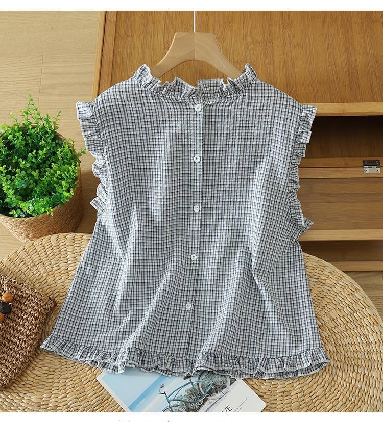 トップス Tシャツ ノースリーブ ボーダー ストライプ ゆったり スリム コットン 綿 春夏 きれいめ 通勤 体型カバー 袖なし 春 夏 フリル シャツ