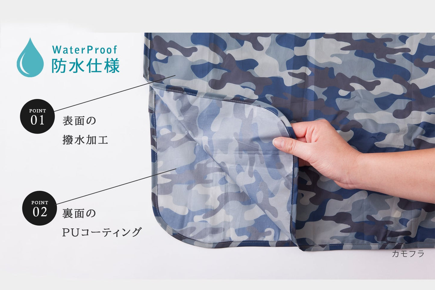 窓付きレインポンチョ