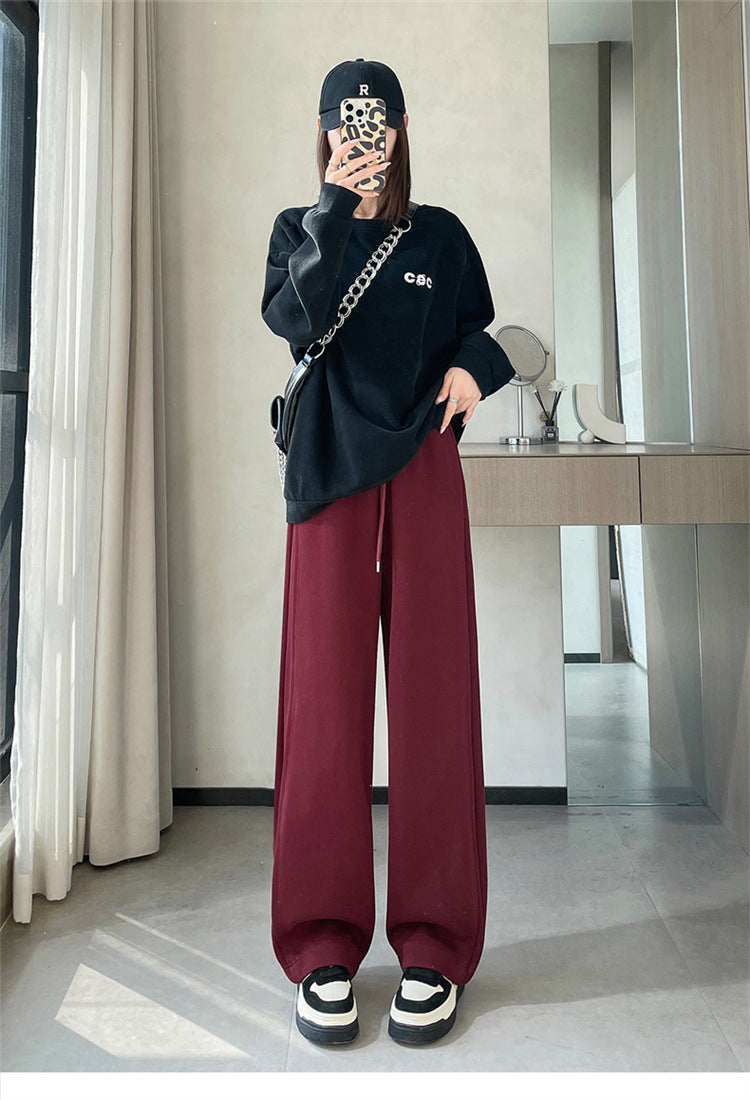レディース パンツ ボトムス ロングパンツ ワイドパンツ ロング ワイド ストレート 裾ワイド ポケット ハイウエスト ウエストゴム 薄手 大人可愛い シンプル カジュアル おしゃれ かっこいい こなれ感 個性的 主役級 存在感 都会的 無地 秋 冬 ロングシーズン ママ デート お出かけ 旅行 合コン 韓国 オルチャン 体型カバー 美脚 脚長 普段使い 着回し モテ 清楚 流行 インスタ映え 定番 S M L XL 2XL 大きいサイズ 黒 ブラック グレー ワインレッド アプリコット ネイビー
