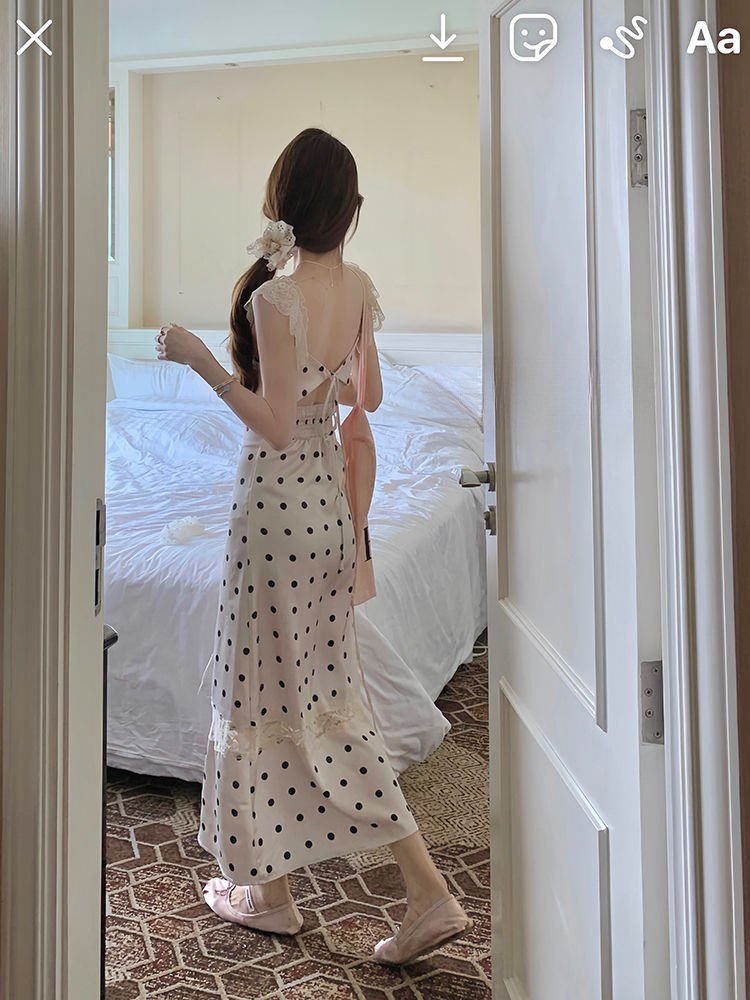 ワンピース ノースリーブ スリム 春夏 きれいめ 袖なし 春 レース 夏 ロング 上品