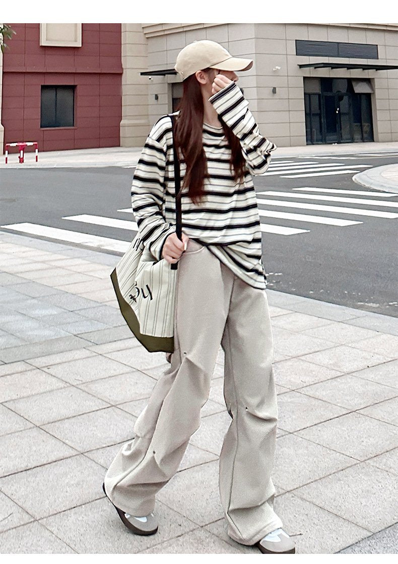 レディース パンツ ゆったり 春夏 カジュアル 春 夏 秋 冬 ストレートパンツ ストレート ワークパンツ 切り替えデザイン 裏起毛 ストレッチ ポリエステル 秋冬