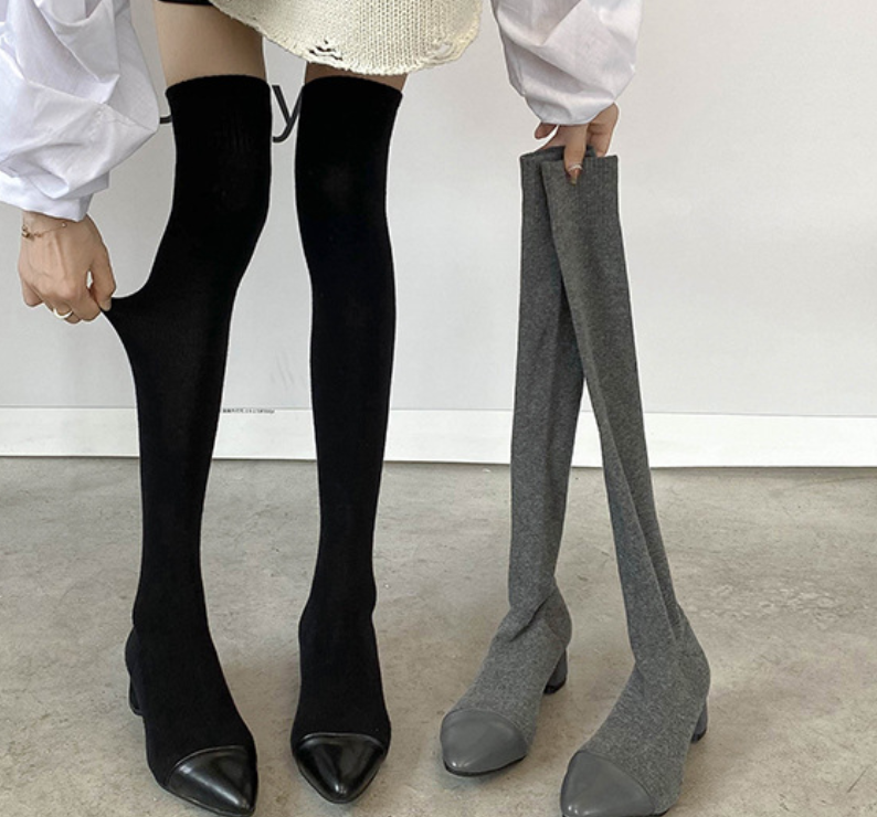 レディース ブーツ ニーハイブーツ 5cm 3cm 美脚 脚長 かわいい 大人可愛い きれいめ シンプル カジュアル 上品 おしゃれ エレガント 主役級 存在感 こなれ感 無地 春 秋 冬 無地 デート お出かけ パーティー イベント リゾート 旅行 ホテル レストラン 休日 普段使い 韓国 高見え 格上げ モテ 22.5cm 23.0cm 23.5cm 24.0cm 24.5cm 黒 ブラック グレー