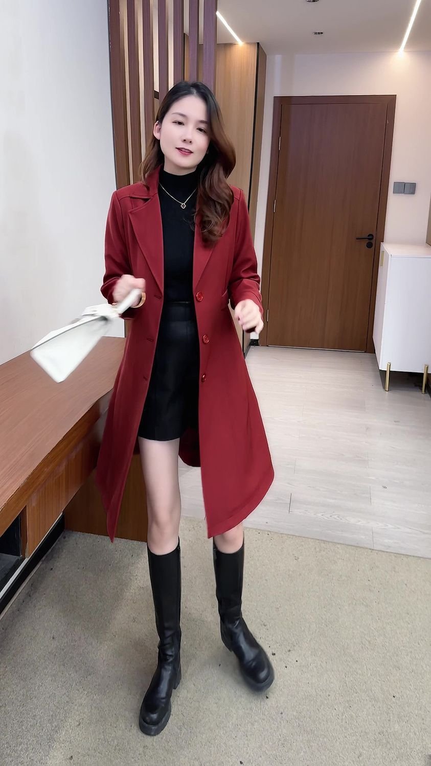レディース コート 長袖 無地 秋冬 秋 カジュアル シンプル 冬 ブラック ロング 厚手 カーキ タイ ベルベット アウター ポリエステル