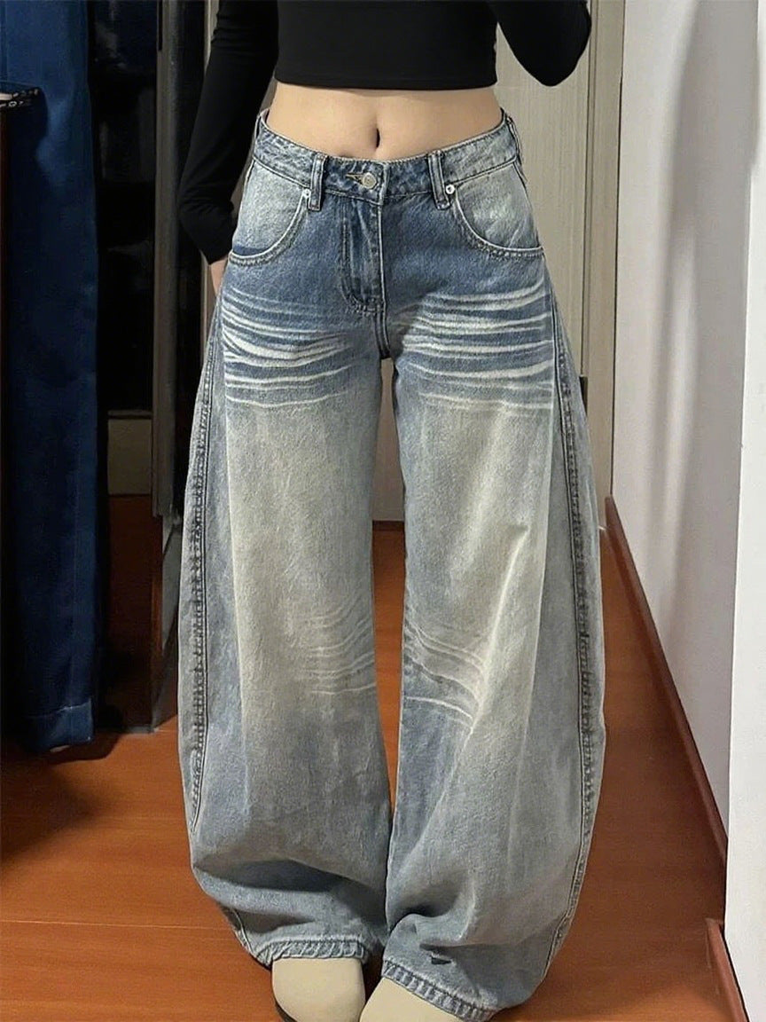 レディース パンツ ボトムス 裏起毛 Gパン ロングパンツ ワイドパンツ デニムパンツ ロング ワイド 裾ワイド ストリート ポケット ボタン ヴィンテージ アメカジ ウォッシュ シンプル カジュアル おしゃれ かっこいい こなれ感 ラフ 個性的 存在感 抜け感 アメリカン 無地 春 夏 秋 冬 オールシーズン シーズンレス ママ 学生 学校 通学 デート お出かけ イベント 旅行 公園 女子会 休日 ショッピング ライブ カフェ フェス 体型カバー 脚長 普段使い 着回し S M L XL ブルー