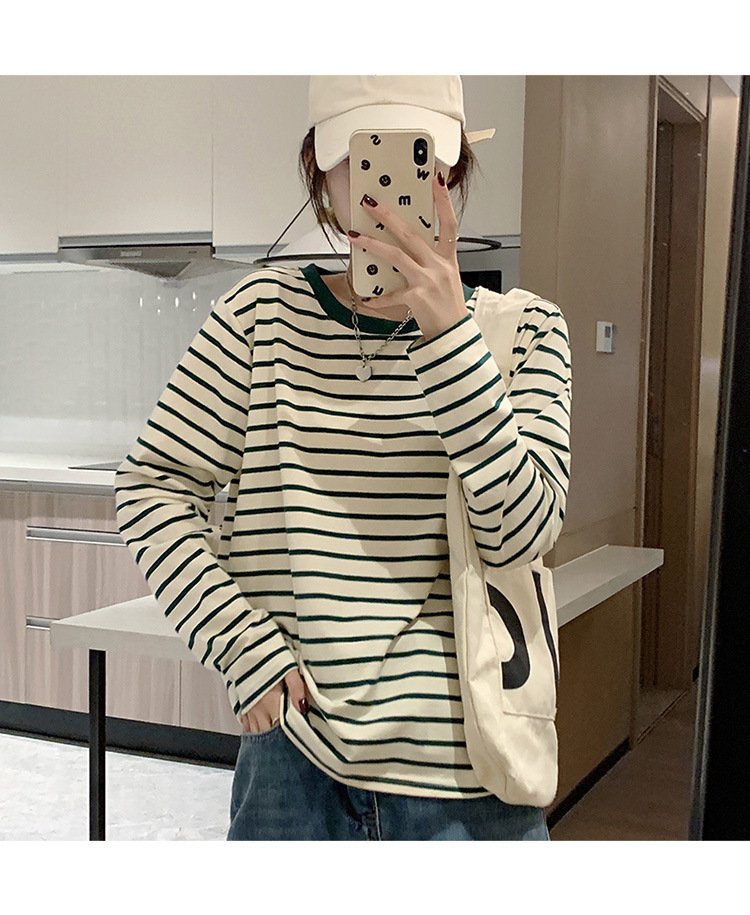レディース シャツ 長袖 ボーダー ストライプ チェック柄 ゆったり コットン 綿 春 秋冬 カジュアル 春夏 前開き 膝丈 ラウンドネック 秋 冬 ストレッチ ボタン