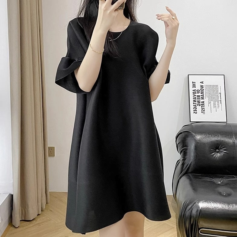 2way ワンピース ミニワンピース 5分袖 ラウンドネック チュニック かわいい 可愛い 大人可愛い きれいめ シンプル レトロ おしゃれ かっこいい カジュアル こなれ感 個性的 魅力的 主役級 存在感 抜け感 春 夏 ベーシック ナチュラル エレガント キュート フェミニン ガーリー 無地 女性用 レディース ママ OL 通勤 オフィス 学生 通学 デート お出かけ ランチ 旅行 休日 カフェ ショッピング コンパ 普段使い デイリー 着回し 重ね着 美脚 ワンサイズ トレンド モテ ゆったり