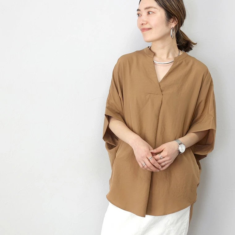シャツ ボーダー ストライプ 無地 ゆったり 春夏 体型カバー 夏服 前開き Vネック 春 夏 シンプル 韓国ファッション カバーオール