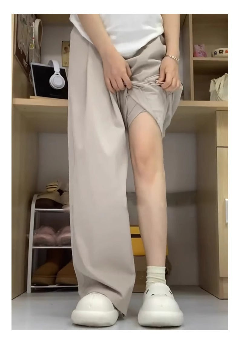 レディース パンツ ボトムス ロングパンツ ワイドパンツ ロング ワイド ストレート Iライン 裾ワイド ポケット ハイウエスト ウエストゴム 薄手 大人可愛い おしゃれ かっこいい こなれ感 ラフ 個性的 主役級 存在感 無地 春 夏 秋 冬 オールシーズン ママ ビジネス デート お出かけ お泊まり 旅行 ジム 公園 女子会 韓国 オルチャン 楽ちん 体型カバー 普段使い インスタ映え S M L XL 大きいサイズ ゆったり ゆる 黒 ブラック グレー ワインレッド