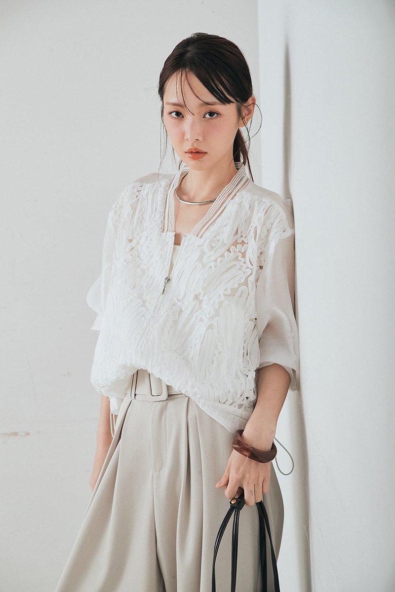 レディース シャツ トップス 長袖 無地 春夏 きれいめ 通勤 前開き 春 夏 レース シンプル 刺繍 都会的 シースルー UVカット