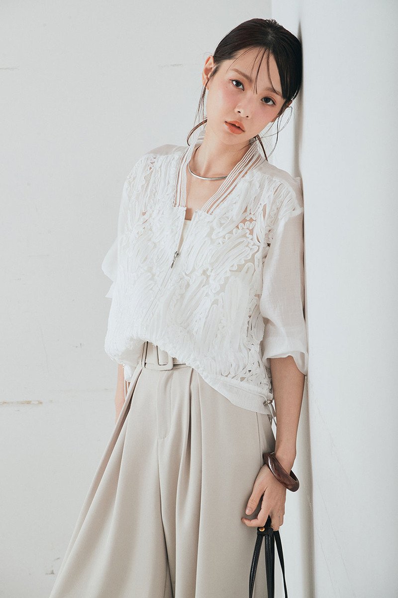 レディース シャツ トップス 長袖 無地 春夏 きれいめ 通勤 前開き 春 夏 レース シンプル 刺繍 都会的 シースルー UVカット