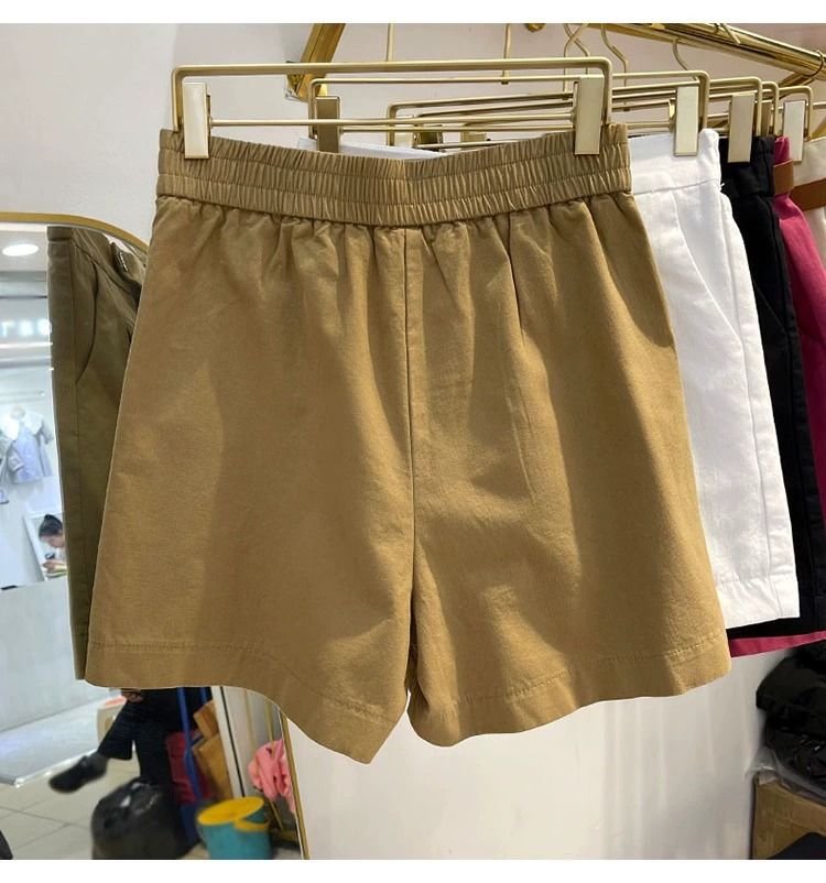 レディース パンツ ゆったり ワイド コットン 綿 夏 きれいめ 通勤 大きいサイズ ショート ショートパンツ 上品 薄手 切り替えデザイン