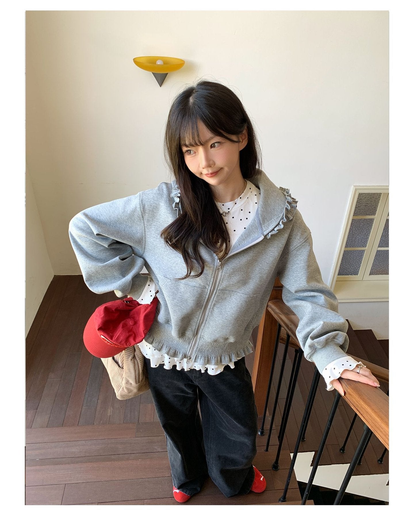 レディース トップス パーカー 長袖 無地 ゆったり 春夏 きれいめ 体型カバー 春 ショート 夏 シンプル 上品 フリル ラフ ピンク フード