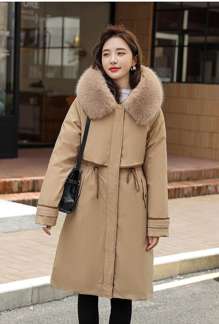 レディース コート アウター 上着 ダウンジャケット ファー ファー襟 フード ロング丈 ロング 長袖 かわいい 大人可愛い きれいめ シンプル カジュアル 上品 おしゃれ こなれ感 ラフ 主役級 存在感 抜け感 ナチュラル 無地 秋 冬 デート お出かけ アウトドア キャンプ 休日 ショッピング カフェ 重ね着 暖かい 防寒 体型カバー 脚長 普段使い 着回し レイヤード スタイリッシュ スタイルアップ M L XL 2XL 3XL オフホワイト ブラック ブラウン カーキ グリーン