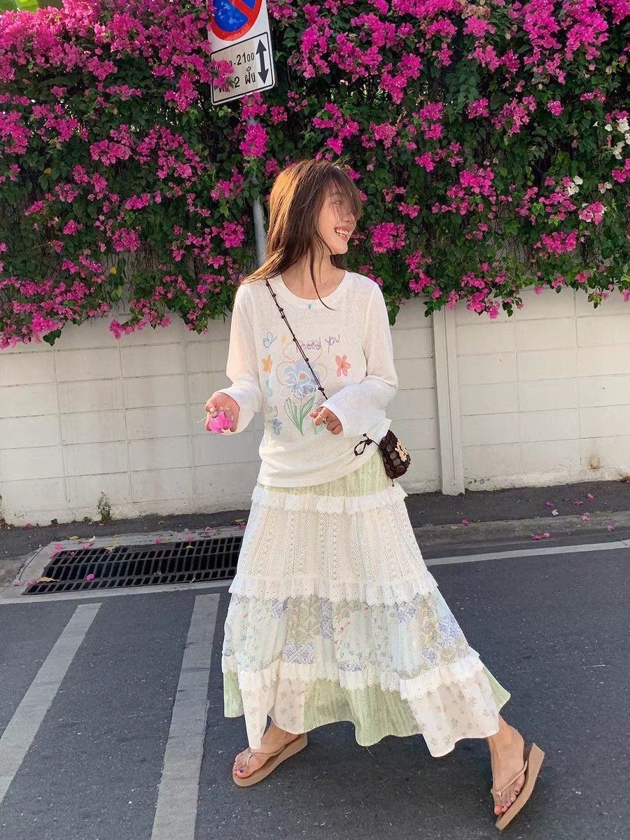 レディース シャツ Tシャツ 長袖 プリント ゆったり 春夏 きれいめ 通勤 オフィス 体型カバー 前開き 春 夏 ラウンドネック クルーネック インナー レギュラー ポリエステル UVカット