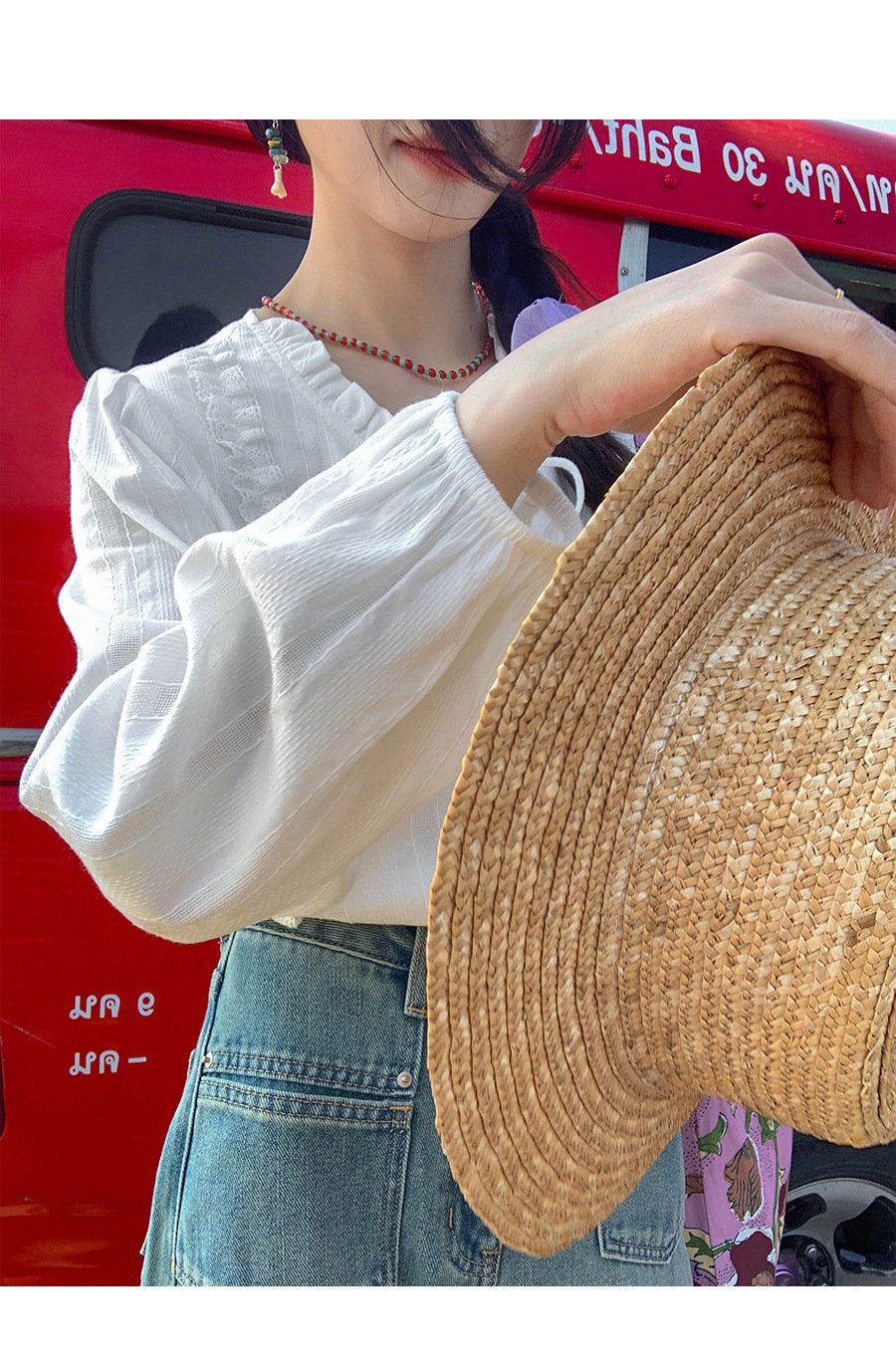 レディース ブラウス シャツ 長袖 無地 コットン 綿 春夏 きれいめ 通勤 オフィス 前開き 春 白 夏 秋 レース シンプル 上品 プルオーバー レースアップ レギュラー 白シャツ