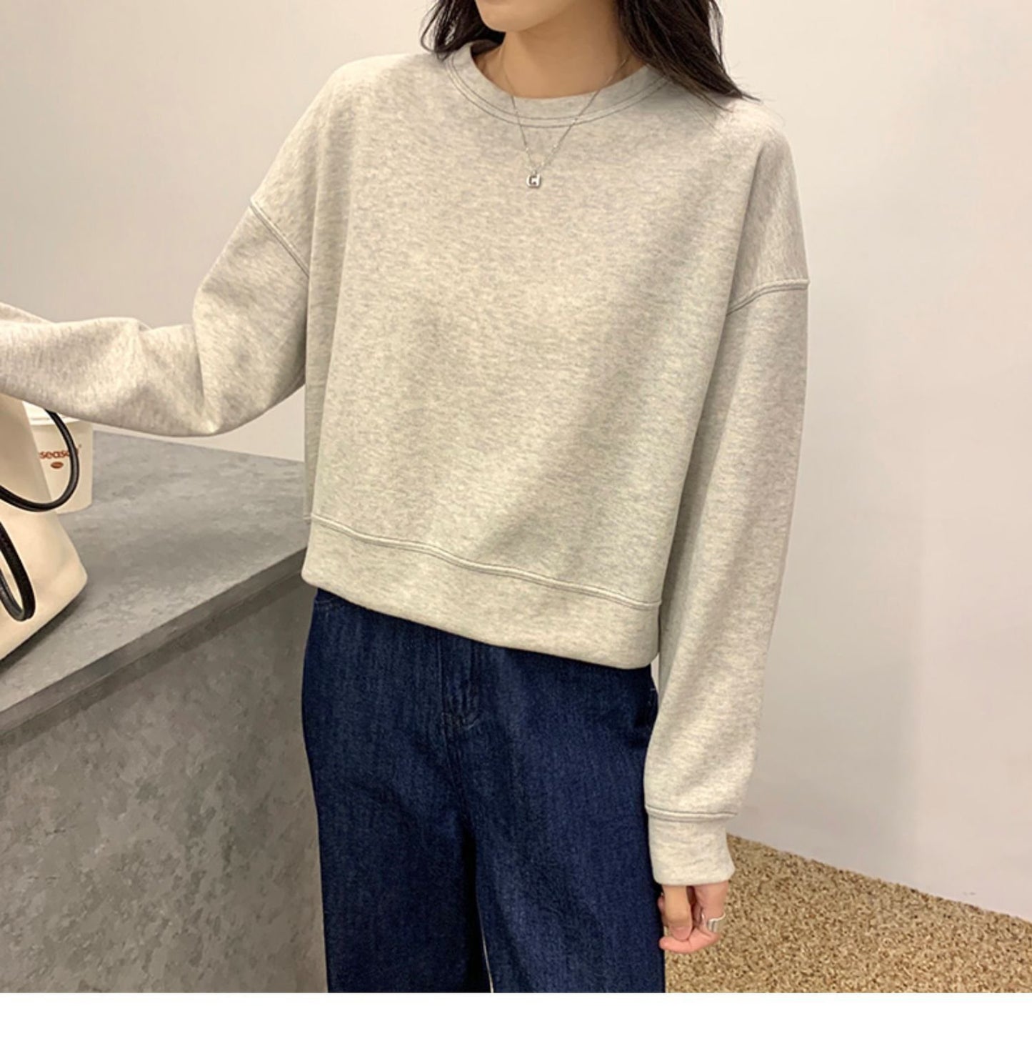 レディース トップス 長袖 ゆったり コットン 綿 春 秋冬 カジュアル 春夏 ショート ラウンドネック 秋 冬 裏起毛 プルオーバー タイ