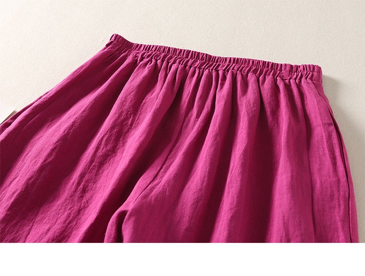 パンツ ゆったり コットン 綿 麻 カジュアル きれいめ 通勤 切り替えデザイン