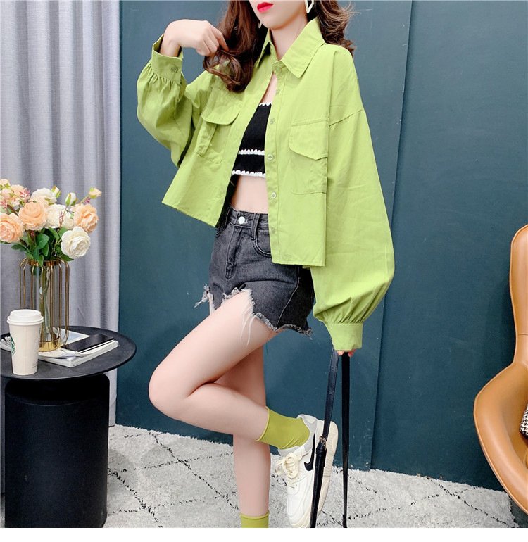 シャツ ジャケット 長袖 無地 ゆったり 夏 秋冬 カジュアル 春夏 前開き ショート 秋 シンプル 冬 薄手 ポリエステル