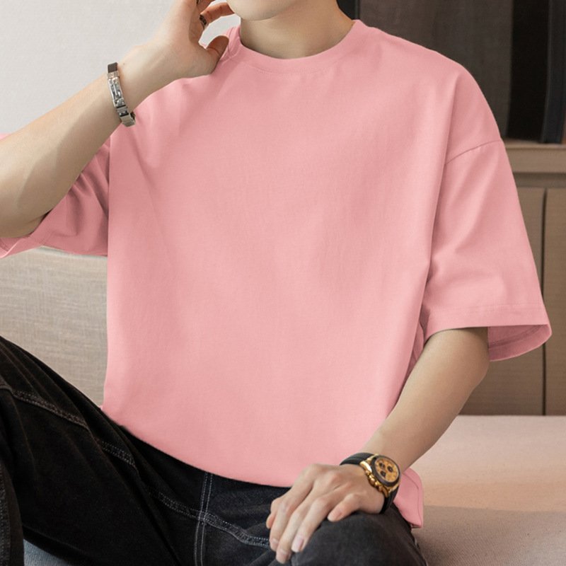Tシャツ 半袖 無地 ゆったり コットン 綿 春夏 カジュアル アメリカン 春 夏 ラウンドネック シンプル シャツ