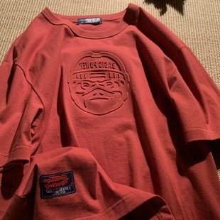 レディース Tシャツ 半袖 プリント ゆったり コットン 綿 カジュアル レトロ 体型カバー 大きいサイズ 男女兼用 ラウンドネック シャツ