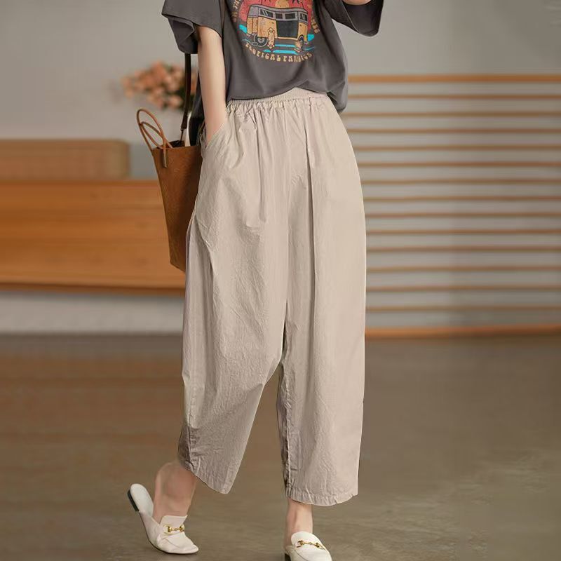 レディース パンツ ボトムス テーパードパンツ ロングパンツ ワイドパンツ アンクル丈 クロップド丈 バルーン コクーン フェミニン ストリート ポケット ハイウエスト リネン 綿 コットン 麻 きれいめ シンプル カジュアル おしゃれ レトロ エキゾチック こなれ感 ラフ ルーズ 抜け感 ベーシック アクティブ ナチュラル 無地 夏 フェス 普段使い 流行 定番 M L XL 2XL 3XL 4XL 大きいサイズ ビッグ ゆったり 白 ホワイト 黒 ブラック 黄色 イエロー ベージュ カーキ レッド 赤