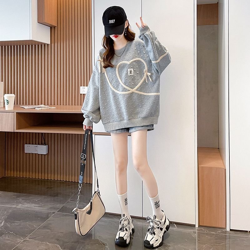 レディース トップス 長袖 ゆったり 春夏 カジュアル 春 夏 ラウンドネック 秋 薄手 タイ ワッフル ポリエステル