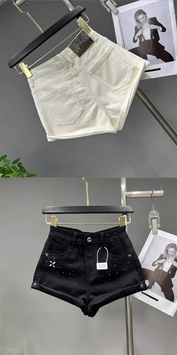 レディース パンツ ワイド コットン 綿 デニム 春夏 春 ショート 夏 ショートパンツ Aライン ワイドパンツ 流行