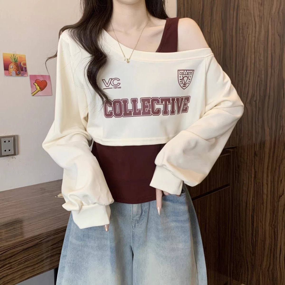 レディース トップス スウェット ツーピーストップス アシンメトリー 長袖 タンクトップ ワンショルダー かわいい カジュアル おしゃれ かっこいい こなれ感 ラフ スポーティー ガーリー ルーズ 個性的 存在感 キュート 学生風 アメリカン アクティブ 無地 ロゴ 春 秋 通勤 学生 デート お出かけ アウトドア イベント 旅行 公園 女子会 休日 ショッピング 合コン カフェ ランチ 重ね着 韓国 モテ トレンド S M L XL 2XL 大きいサイズ グレー ベージュ ベーシックカラー 秋カラー