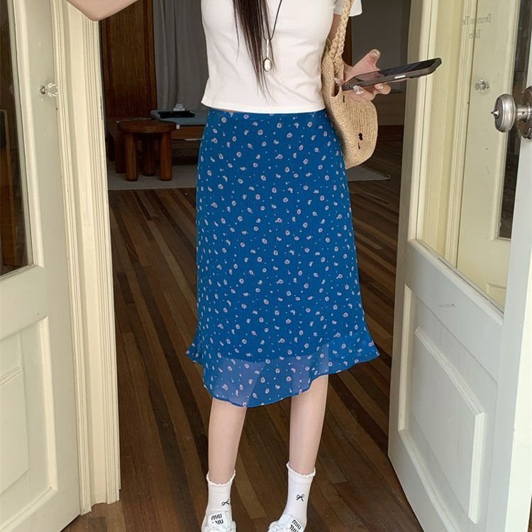 レディース スカート 花柄 プリント アニマル柄 スリム 春夏 カジュアル ミニ 春 夏 ロング ストレート シフォン 切り替えデザイン ハイウエスト フェミニン