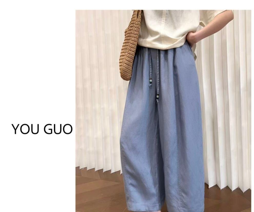 パンツ ゆったり ワイド コットン 綿 リネン 春夏 きれいめ 通勤 春 夏 スリム ロング ワイドパンツ ハイウエスト 都会的