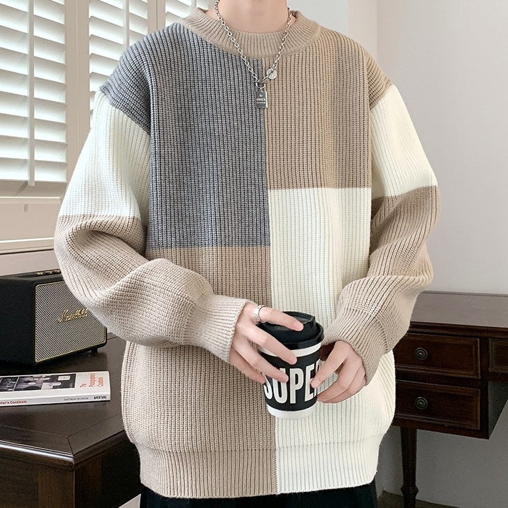 トップス セーター 長袖 クルーネック プルオーバー ミディアム丈 シンプル レトロ おしゃれ かっこいい カッコイイ 格好いい カジュアル こなれ感 個性的 主役級 存在感 レトロ ラフ ルーズ 抜け感 秋 冬 ベーシック ナチュラル クール スポーティー 無地 男性用 メンズ サラリーマン パパ 学生 通学 デート お出かけ 旅行 休日 アウトドア カフェ ショッピング 普段使い デイリー 着回し 重ね着 M L XL 2XL 3XL 4XL トレンド モテ 高見え 高級感 暖かい ゆったり