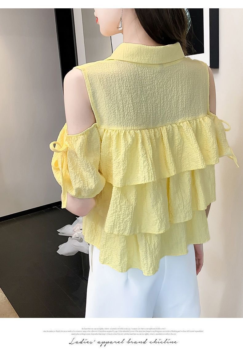 レディース シャツ 半袖 ゆったり 春夏 前開き プリーツ 春 夏 膝丈 ポリエステル