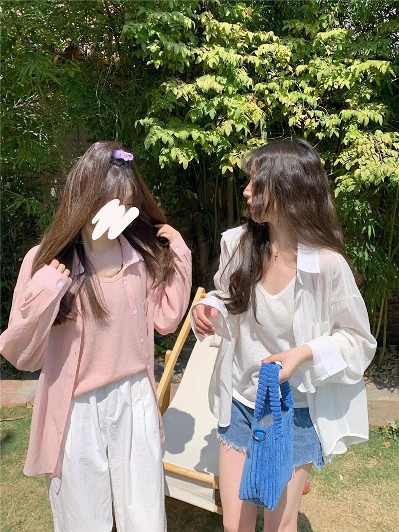 レディース シャツ トップス カーディガン 長袖 無地 ゆったり 春夏 カジュアル 韓国風 前開き 春 夏 ジャケット シンプル ゆる 襟付き レギュラー ボタン ポリエステル