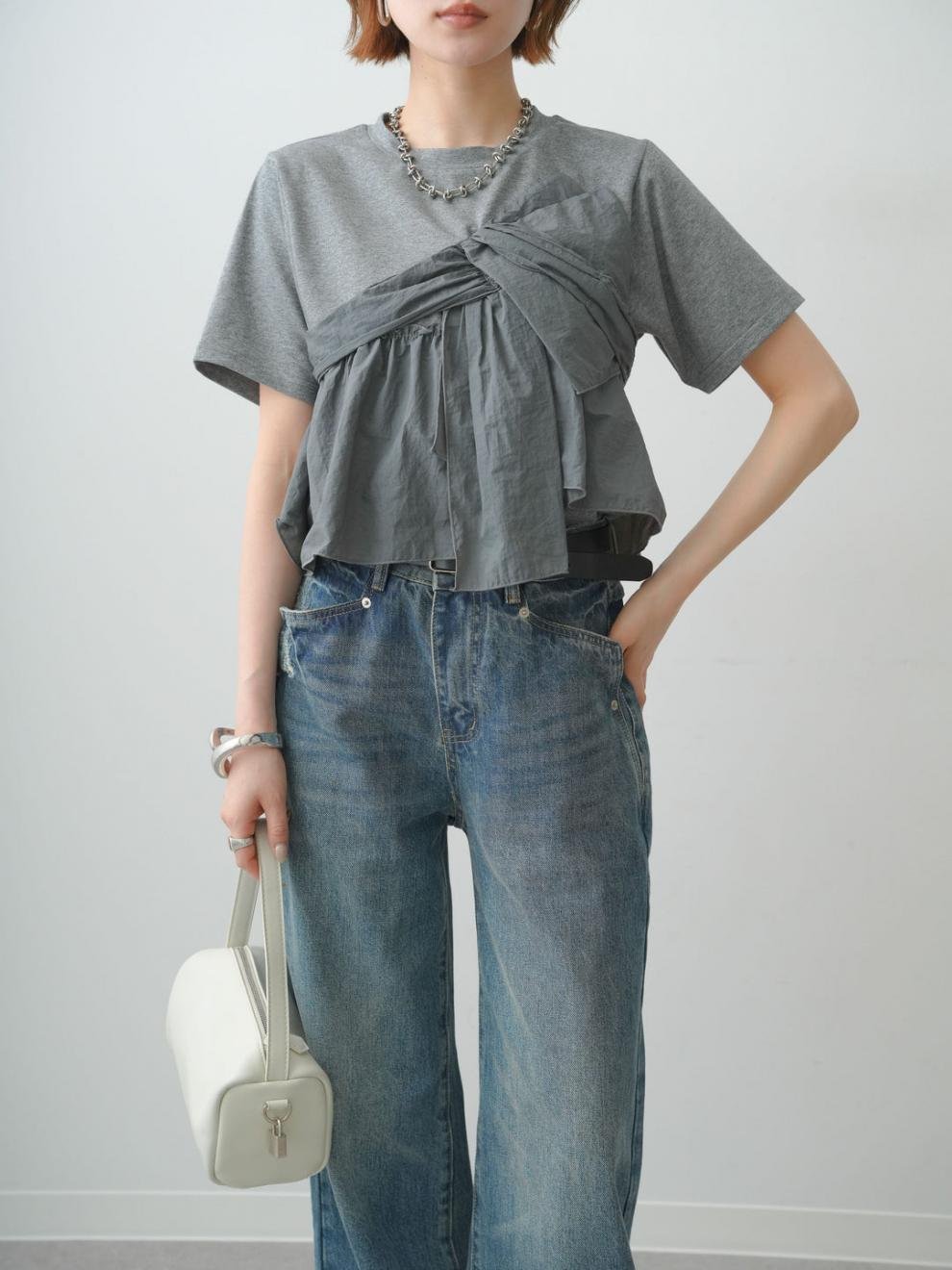 レディース トップス Tシャツ 半袖 無地 コットン 綿 春夏 春 白 夏 シンプル 上品 シャツ 襟付き