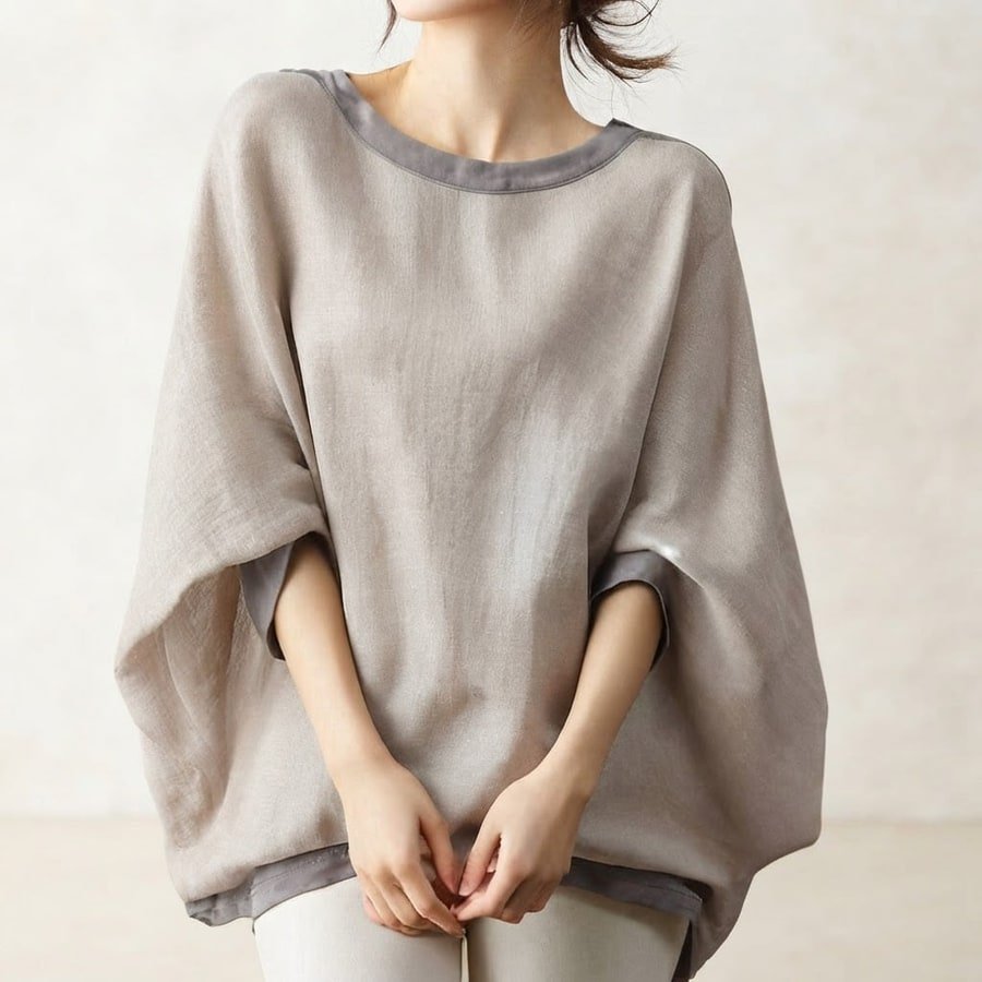 トップス Tシャツ 半袖 春夏 春 夏 ラウンドネック シャツ アクリル