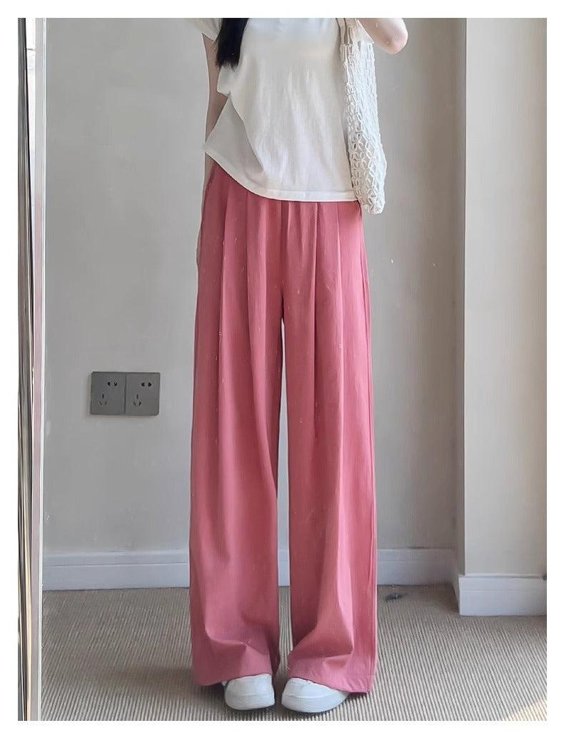 レディース パンツ ボトムス ロングパンツ ワイドパンツ ロング ワイド ストレート Iライン 裾ワイド ポケット ハイウエスト ウエストゴム 薄手 大人可愛い おしゃれ かっこいい こなれ感 ラフ 個性的 主役級 存在感 無地 春 夏 秋 冬 オールシーズン ママ ビジネス デート お出かけ お泊まり 旅行 ジム 公園 女子会 韓国 オルチャン 楽ちん 体型カバー 普段使い インスタ映え S M L XL 大きいサイズ ゆったり ゆる 黒 ブラック グレー ワインレッド