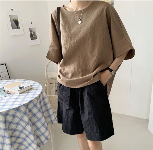 レディース シャツ 半袖 長袖 無地 ゆったり コットン 綿 リネン 夏 秋冬 カジュアル きれいめ 通勤 体型カバー 韓国風 春夏 前開き 秋 シンプル 冬 切り替えデザイン 襟付き 麻