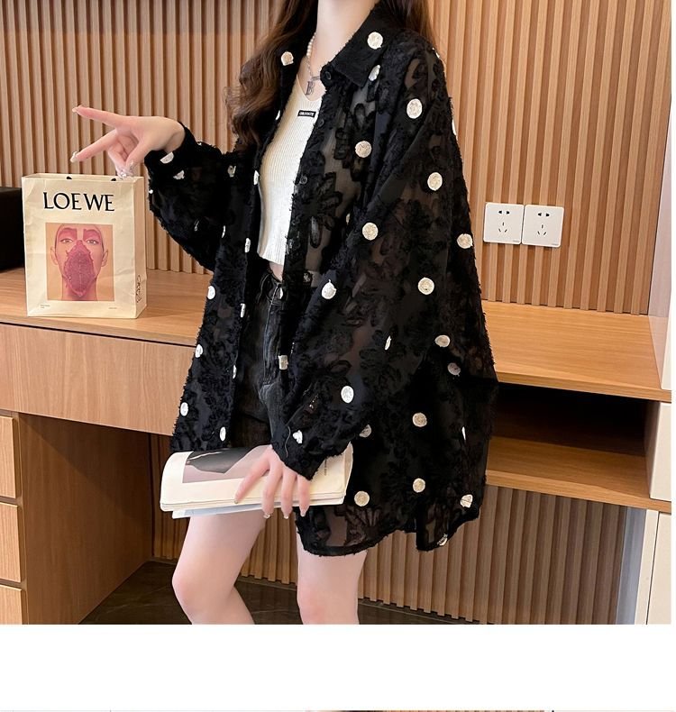 シャツ コート ジャケット 長袖 ゆったり 春夏 カジュアル 前開き 春 夏 ミモレ 薄手 ポリエステル