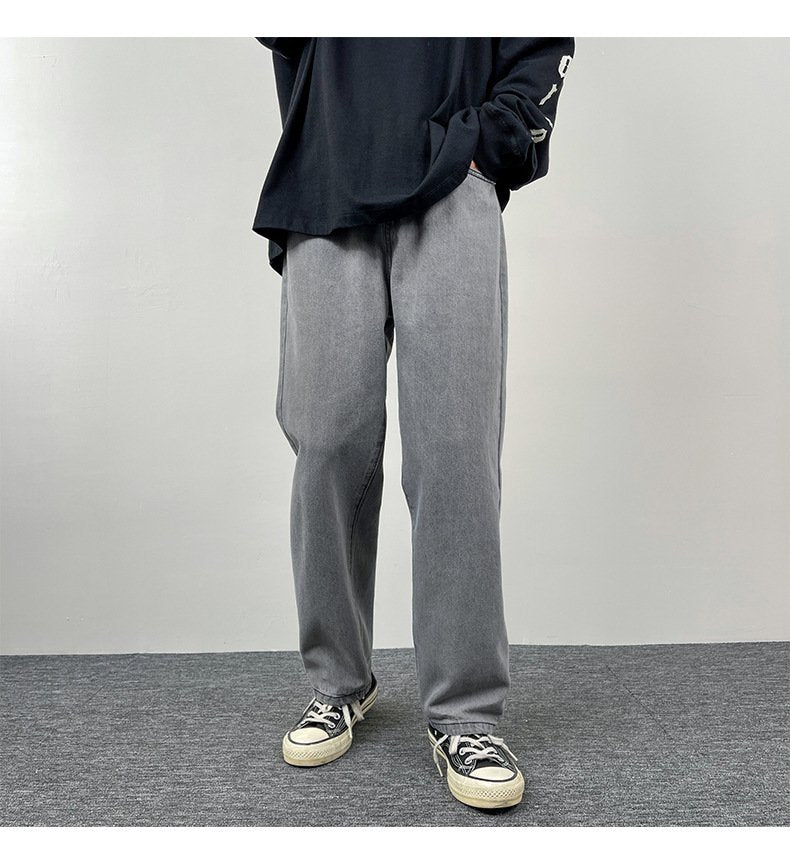 パンツ ゆったり ワイド カジュアル アメリカン ブラック ストレート ワイドパンツ ストリート