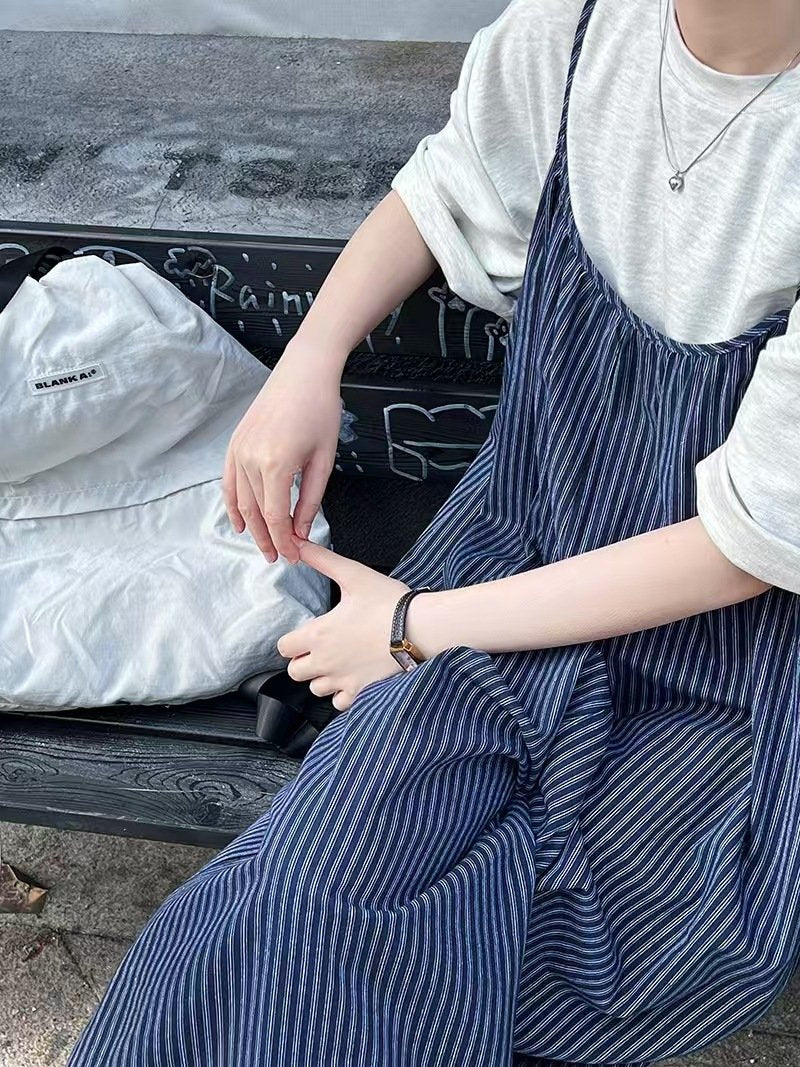 パンツ ボーダー ストライプ ゆったり 春夏 カジュアル きれいめ レトロ 春 夏 上品 ポリエステル 細見え