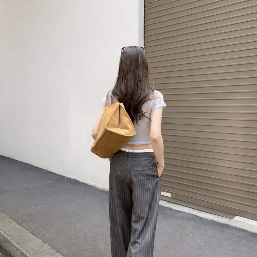 パンツ ボーダー ストライプ ワイド 春夏 カジュアル 通勤 春 夏 ワイドパンツ 切り替えデザイン ハイウエスト スーツ