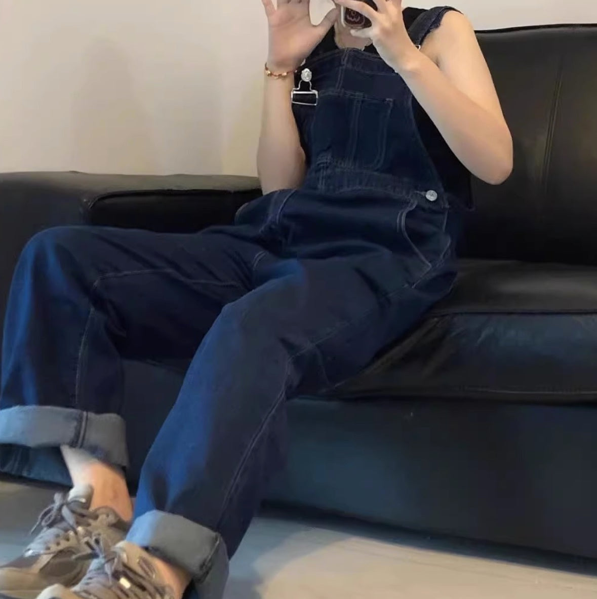 レディース パンツ サロペット オールインワン デニム ストレートパンツ ワイドパンツ デニムパンツ カバーオール 丈長 フルレングス 袖なし ノースリーブ スクエアネック ストレート ポケット ハイウエスト ブルーデニム かわいい 大人可愛い きれいめ シンプル カジュアル おしゃれ かっこいい レトロ ヴィンテージ 無地 オールシーズン 休日 重ね着 普段使い 着回し レイヤード 定番 S M L XL 2XL 3XL 4XL 5XL 小さいサイズ 大きいサイズ ビッグ ゆったり ゆる ブルー 青