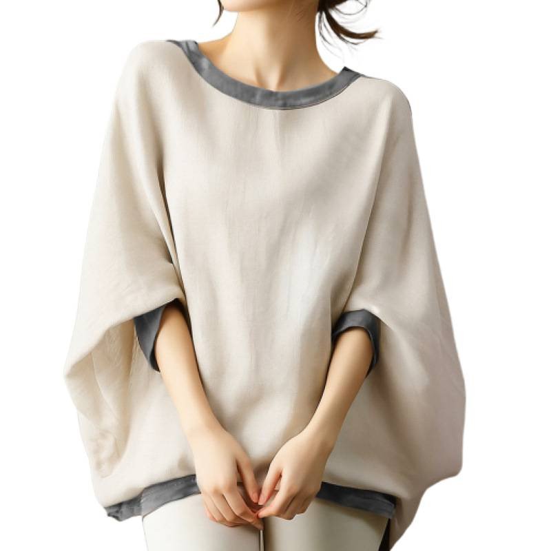 トップス Tシャツ 半袖 春夏 春 夏 ラウンドネック シャツ アクリル