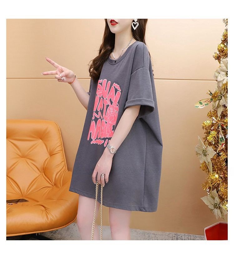 レディース トップス Tシャツ 半袖 ゆったり 春夏 カジュアル 大きいサイズ 春 夏 ラウンドネック ミモレ シャツ 丸襟 蝶