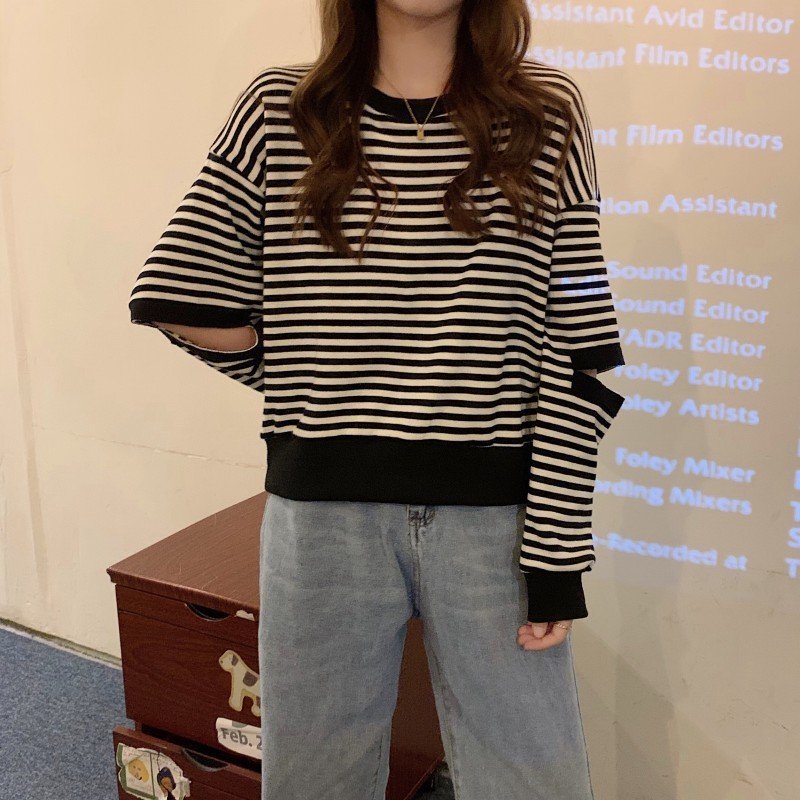 レディース シャツ トップス 長袖 ボーダー ストライプ チェック柄 ゆったり 秋冬 秋 きれいめ 通勤 体型カバー おしゃれ 前開き 膝丈 ラウンドネック 冬 学生 上品 薄手 切り替えデザイン 個性的 スウェット ポリエステル