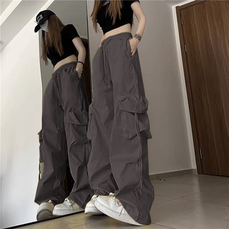 レディース パンツ ボトムス カーゴパンツ 丈長 ロング ワイド ストリート ポケット ハイウエスト ドロスト シンプル カジュアル おしゃれ かっこいい こなれ感 メンズライク ボーイッシュ ルーズ クール 抜け感 無地 春 夏 秋 冬 オールシーズン ママ 通勤 学生 学校 通学 デート お出かけ 旅行 公園 女子会 休日 ショッピング お花見 普段使い 着回し トレンド 流行 M L XL 2XL 大きいサイズ ブラック ダークグレー イエロー ベージュ ブルー グリーン ベーシックカラー