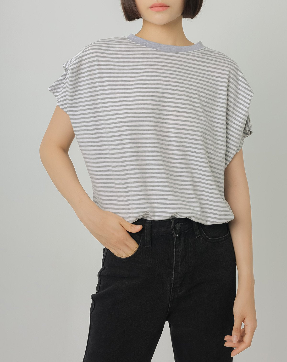 レディース トップス Tシャツ ニット 半袖 ボーダー ストライプ チェック柄 ゆったり コットン 綿 夏 体型カバー 春夏 膝丈 ラウンドネック シャツ